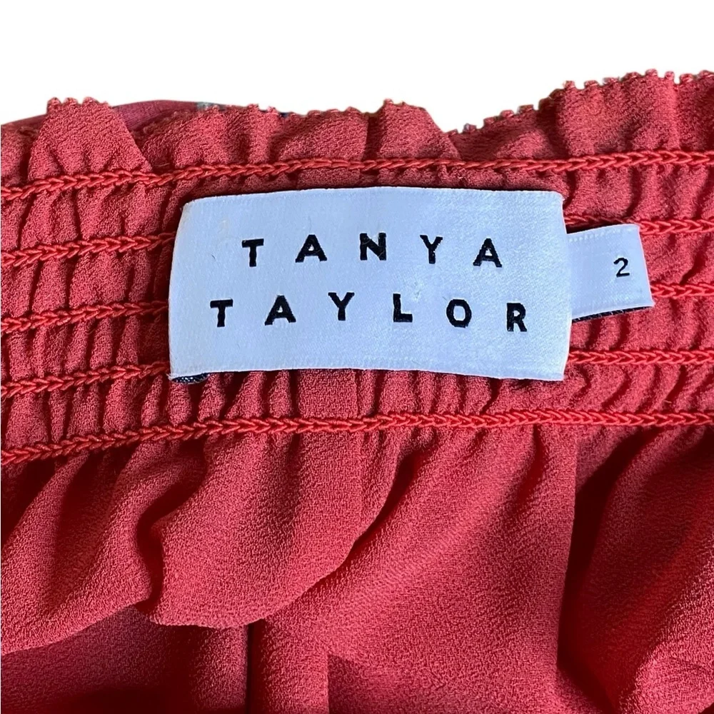 Tanya Taylor Teresa Silk Ruffle Asymmetrical whimsical Maxi Skirt Size 2